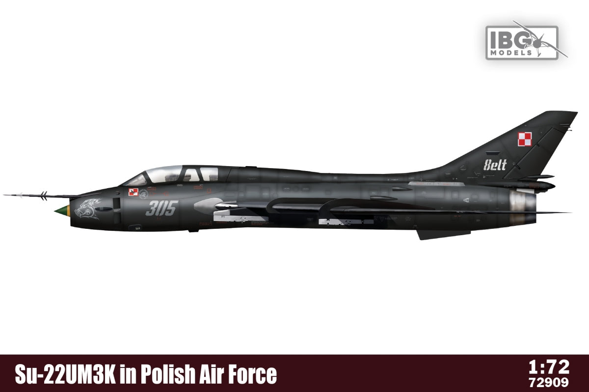 IBG 72909 Su-22UM3K in Polish Air Force - (includes Modelsvit plastic set, ModelMaker designed decals and 3d printed antennas set) 1/72