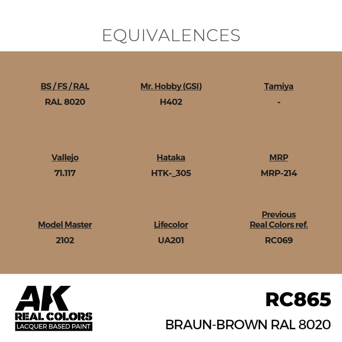 AK Interactive RC865 Braun-Brown RAL 8020 17 ml – immagine 3