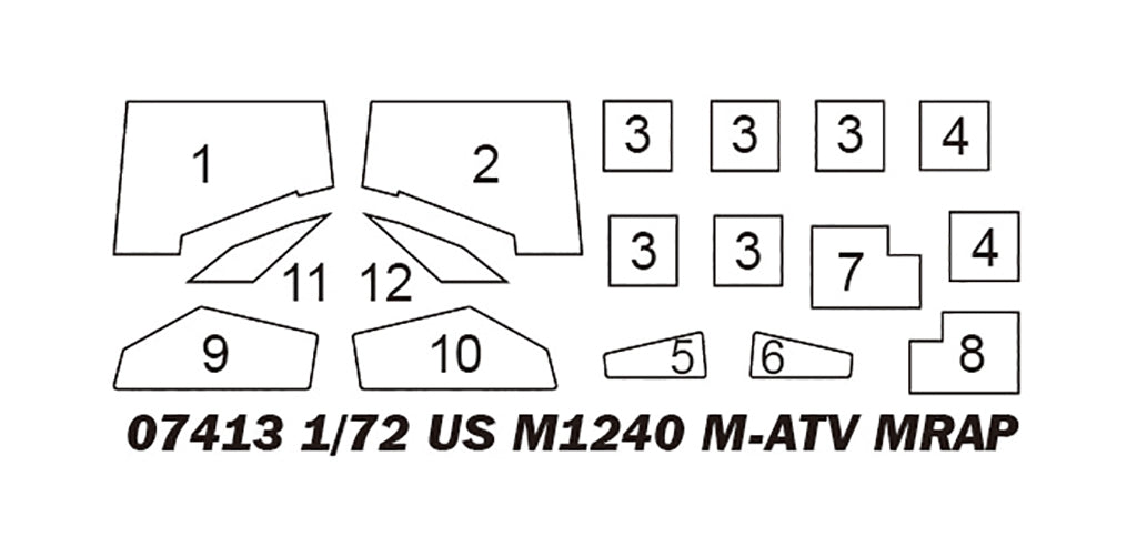 Trumpeter 07413 US M1240 M-ATV MRAP 1/72 – image 3