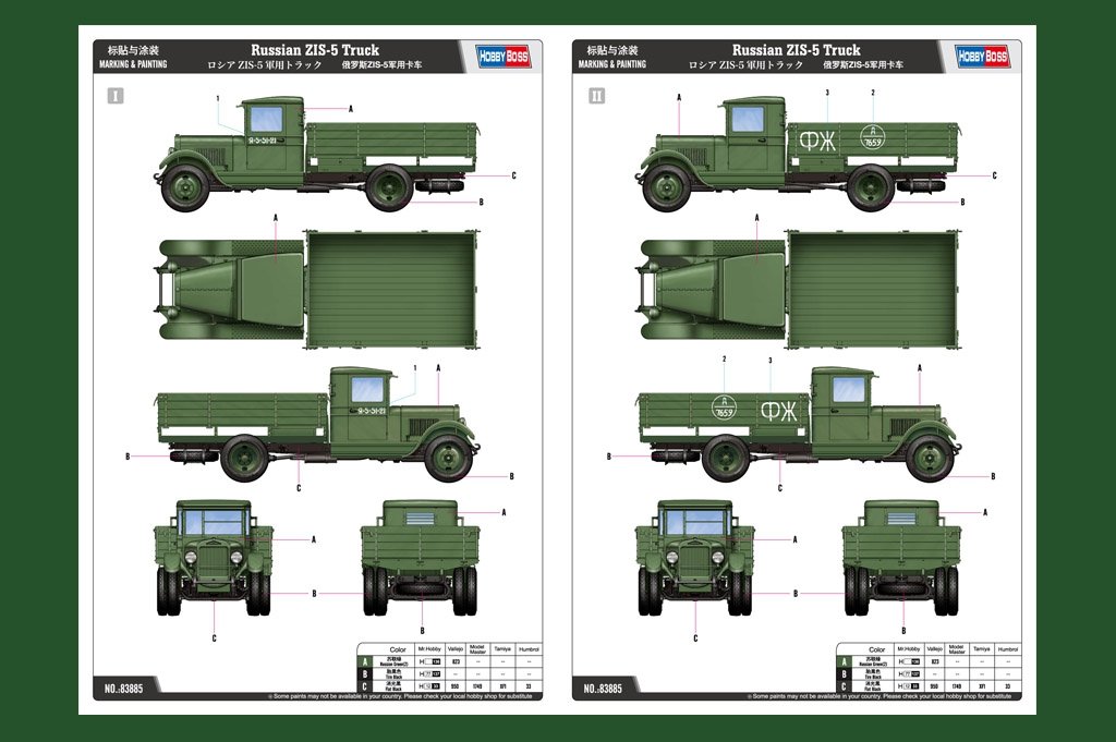 Hobby Boss 83885 Russian ZIS-5 Truck 1/35 – Bild 3