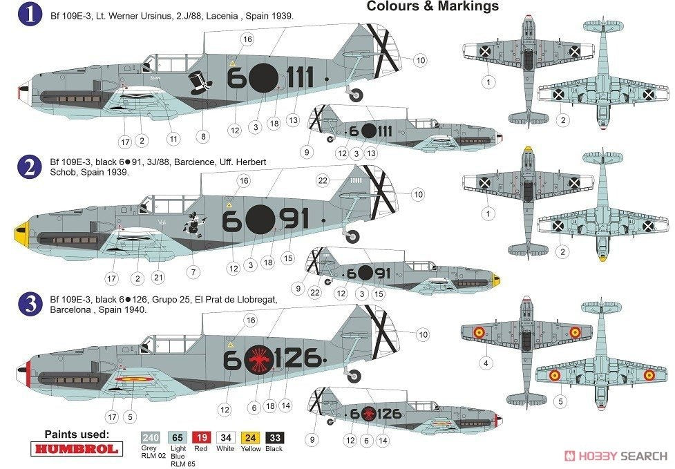 AZ Model AZ7660 Messerschmitt Bf 109E-3 Over Spain 1/72 – immagine 5