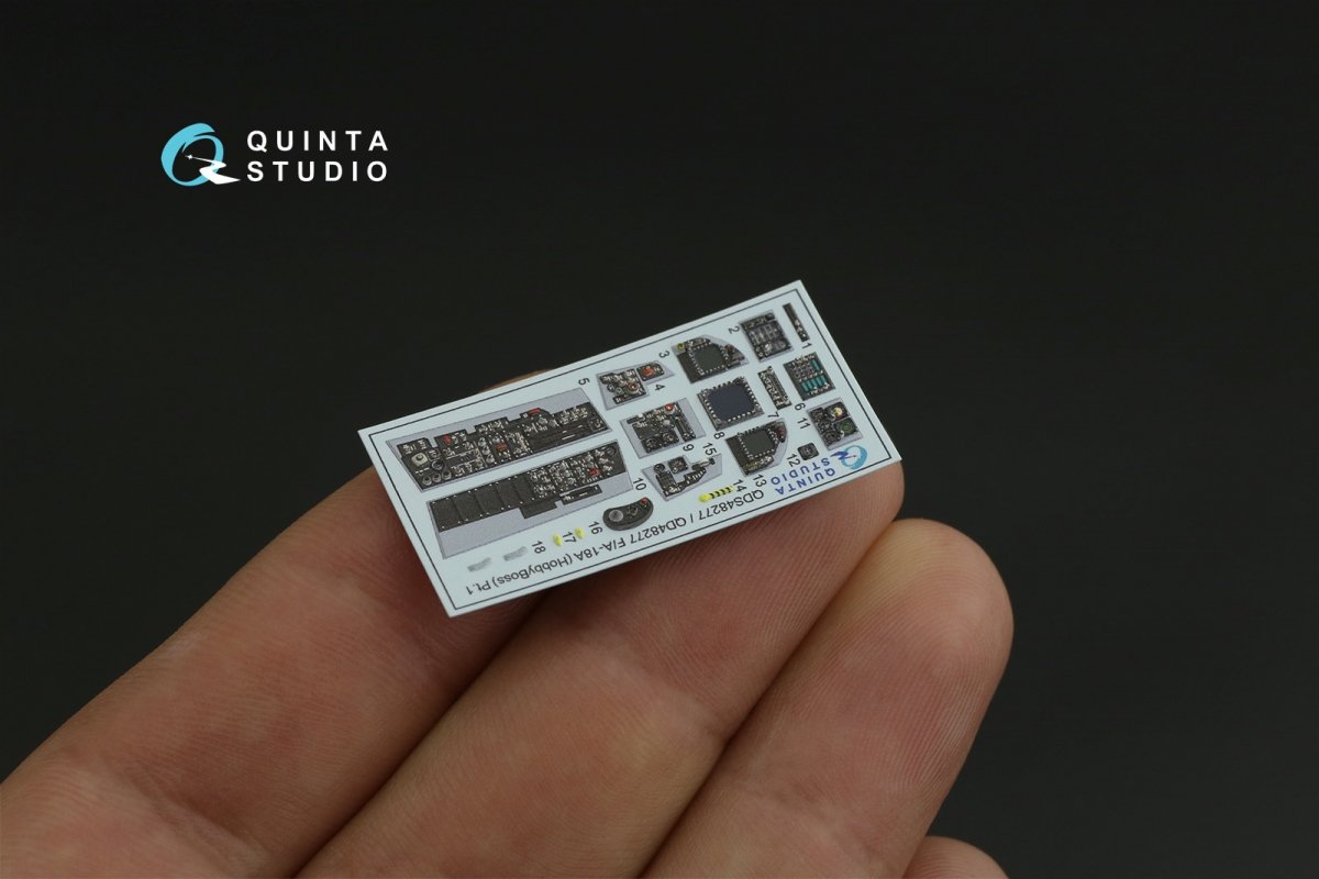 Quinta Studio QDS-48277 F/A-18А 3D-Printed &amp;amp; coloured Interior on decal paper (HobbyBoss)(Small version) 1/48 – Bild 4