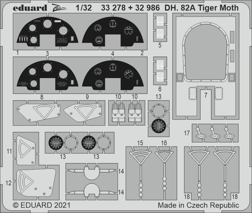 Eduard BIG33132 DH. 82A Tiger Moth ICM 1/32 – imagen 2