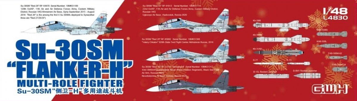 Great Wall Hobby L4830 Su-30SM Flanker-H Multirole Fighter 1/48 – immagine 3