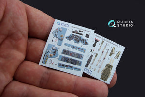 Quinta Studio QD48170 Su-27 3D-Printed coloured Interior on decal paper (for KittyHawk kit) 1/48 – immagine 2