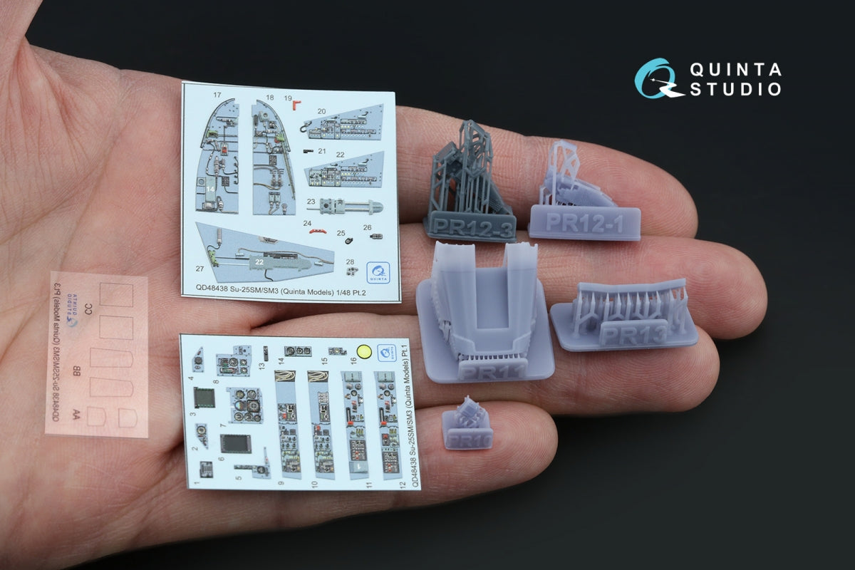 Quinta Studio QD+48438 Su-25SM/SM3 3D-Printed coloured Interior on decal paper (Zvezda/Quinta Models/Arma Models) 1/48 – Bild 2