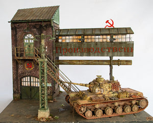 RT-Diorama 35305 Diorama-Base: Gun Factory &amp;quot;Barrikaden&amp;quot; 1/35 – Bild 3