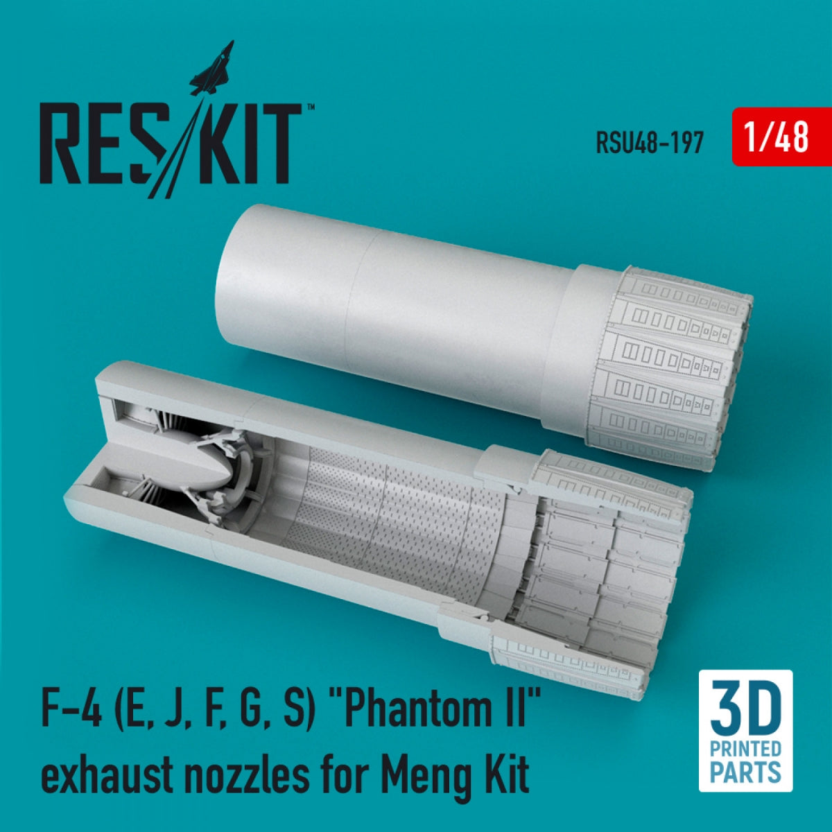 RESKIT RSU48-0197 F-4 (E,J,F,G,S) "PHANTOM II" EXHAUST NOZZLES FOR MENG KIT 1/48