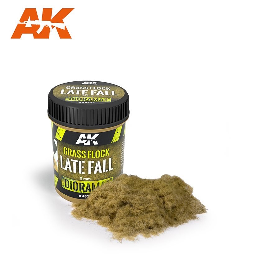 AK Interactive AK8222 GRASS FLOCK 2MM LATE FALL