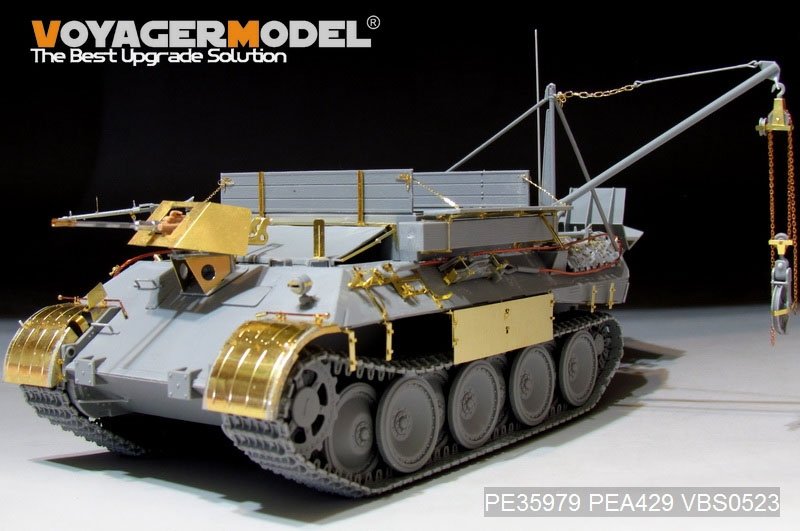 Maquette Voyager PE35979 Bergepanther Ausf.A allemand de la Seconde Guerre mondiale (type ancien, porte-outils Panther A) - Base pour TAKOM 2101 au 1/35 – image 3