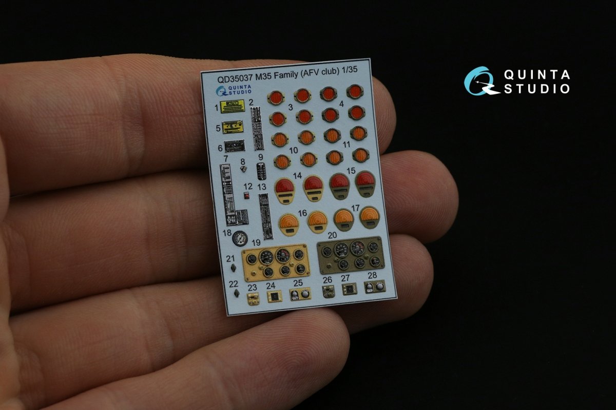 Quinta Studio QD35037 M35 Family 3D-Printed &amp;amp; coloured Interior on decal paper (AFV club) 1/35 – Bild 7