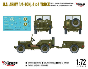 Mirage Hobby 720012 U.S. ARMY 1/4‑TON, 4×4 TRUCK 1/72 – Bild 3
