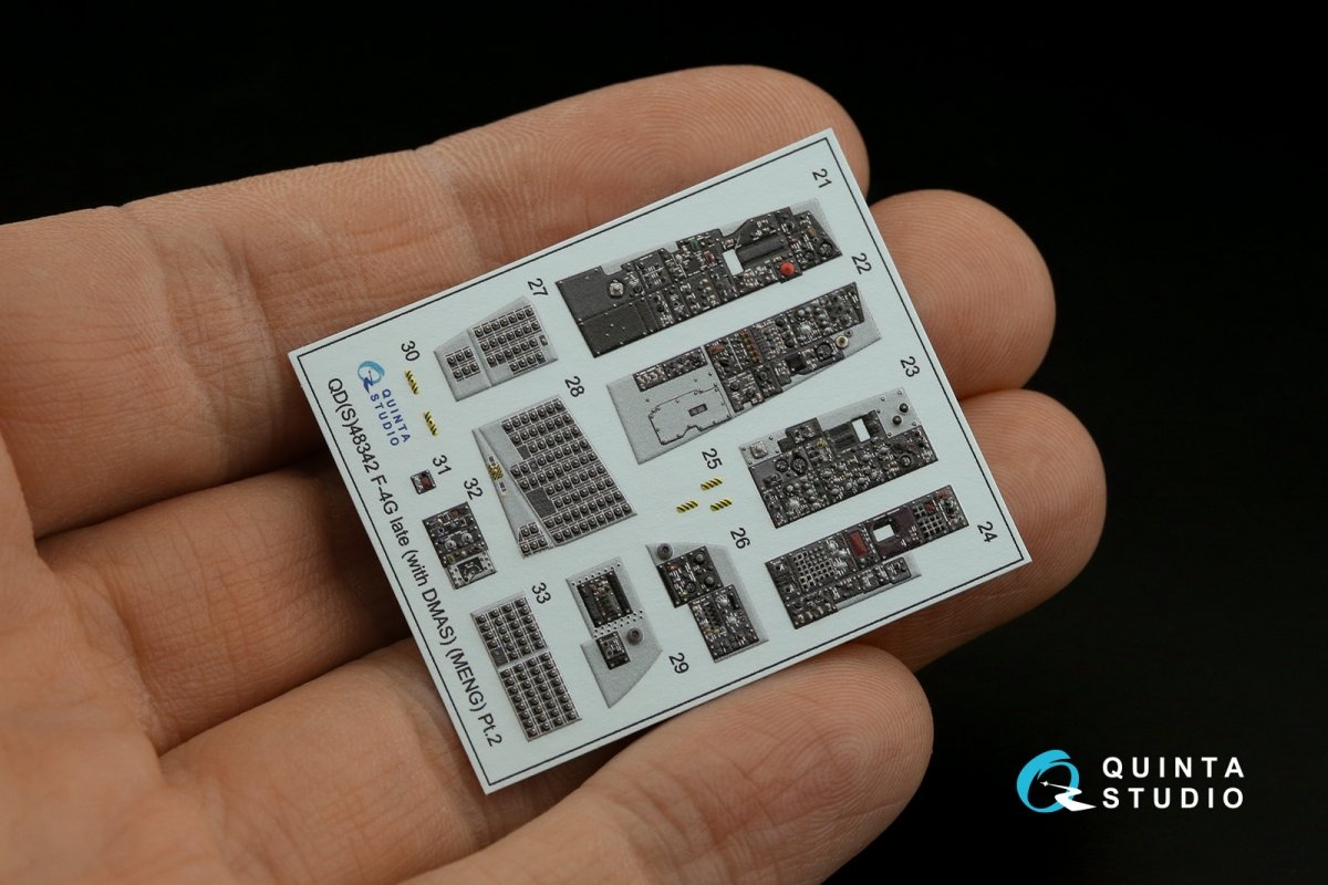 Quinta Studio QDS-48342 F-4G late 3D-Printed &amp;amp; coloured Interior on decal paper (Meng) (Small version) 1/48 – imagen 3