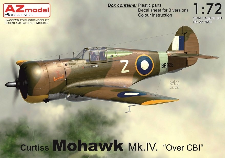 AZ Model AZ7643 Mohawk Mk.IV &amp;#39;Over CBI&amp;#39; 1/72
