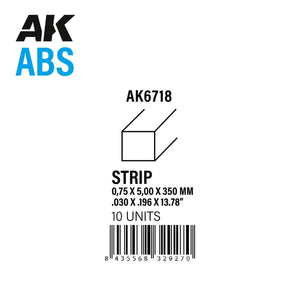 Bandes AK Interactive AK6718 0,75 x 5,00 x 350 mm – Bande ABS – 10 unités par sachet – image 2
