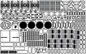 Pontos 22002F1 USS BB-63 Missouri 1945 Detail Up Set (Without wooden deck) 1/200 – zdjęcie 15