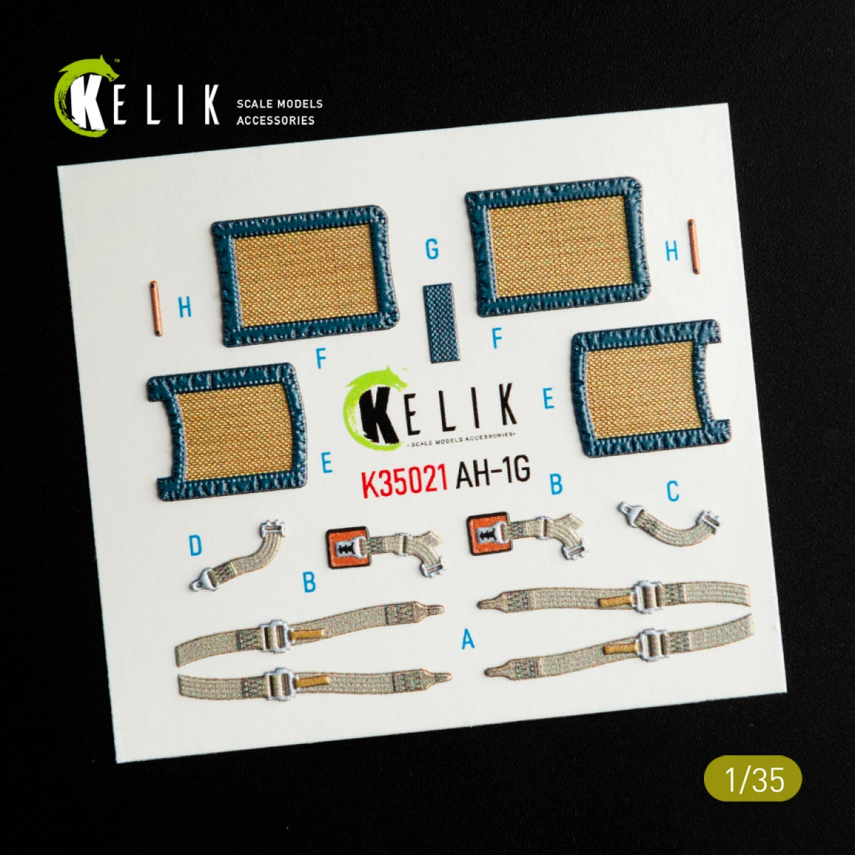 KELIK K35021 AH-1G COBRA - Décalcomanies 3D pour intérieur de maquette ICM au 1/35 – image 3