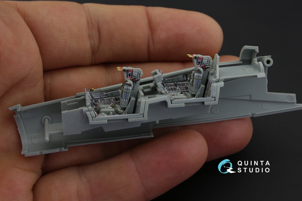 Intérieur imprimé en 3D et coloré sur papier décalcomanie Quinta Studio QD72024 F-14A (pour maquette Academy) au 1/72 – image 5