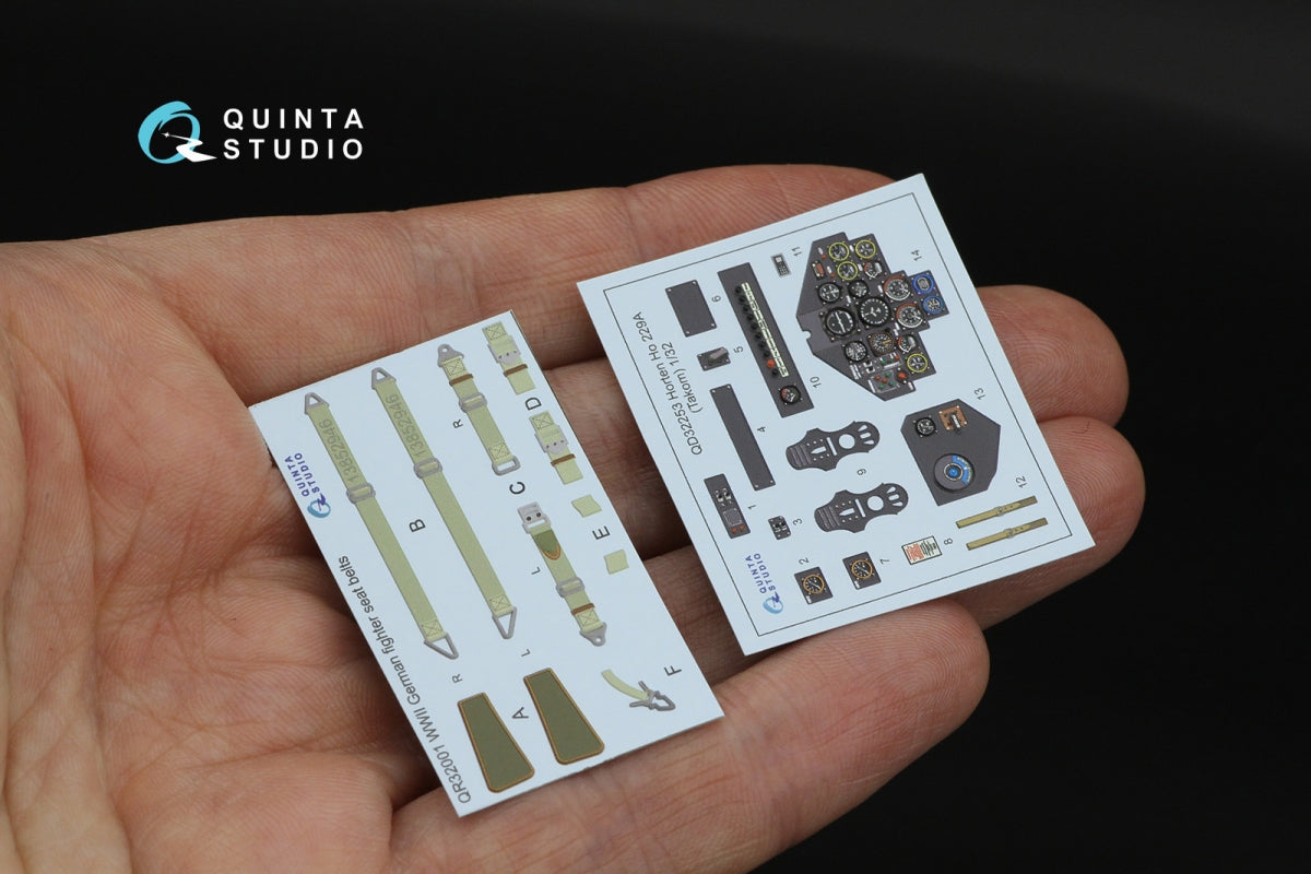 Quinta Studio QD32253 Horten Ho 229A 3D-Printed &amp;amp; coloured Interior on decal paper (Takom) 1/32 – Bild 3