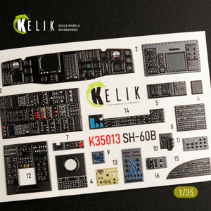 KELIK K35013 SH-60B INTERIOR 3D DECALS FOR KITTY HAWK KIT 1/35 – Bild 2