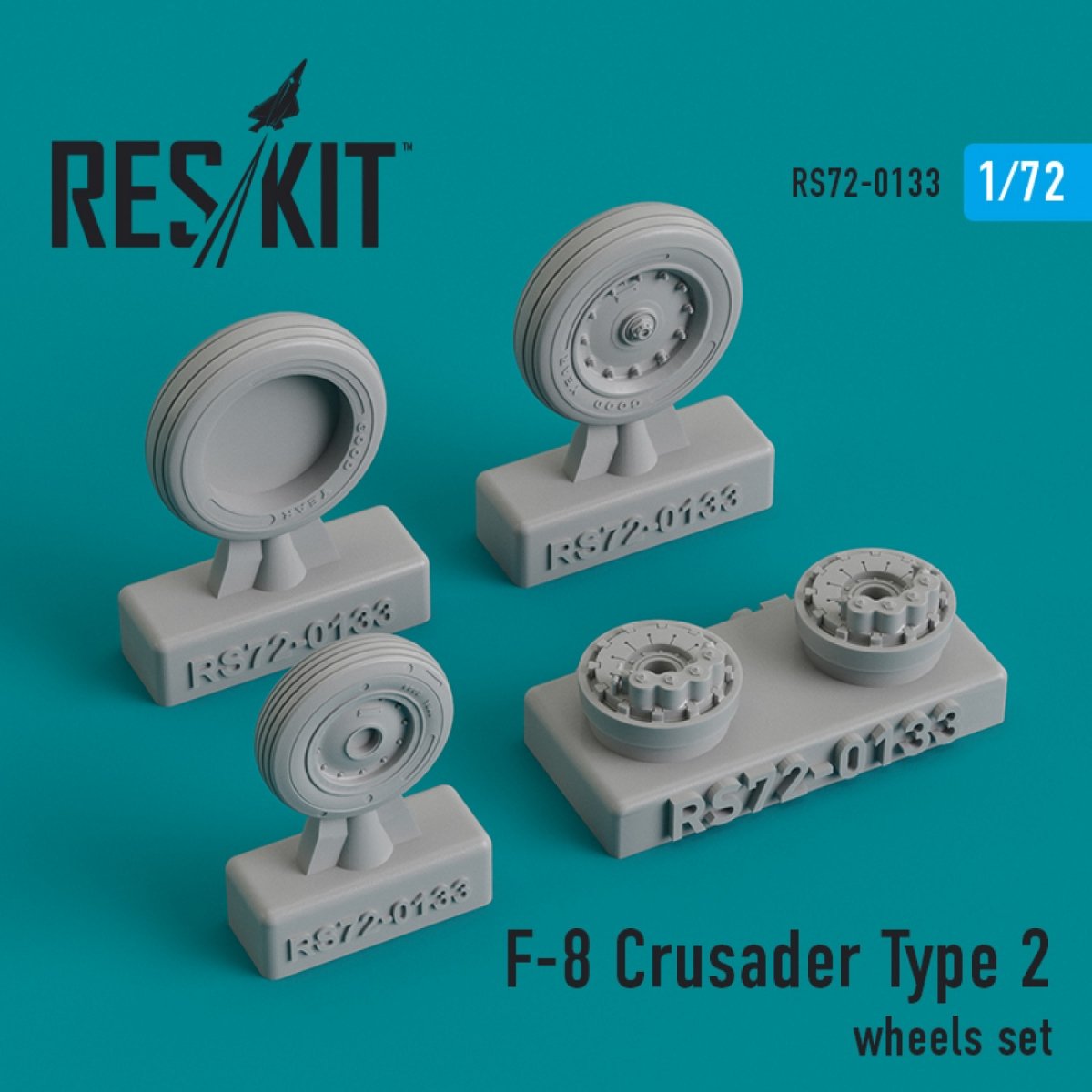 RESKIT RS72-0133 F-8 "CRUSADER" TYPE 2 WHEELS SET 1/72