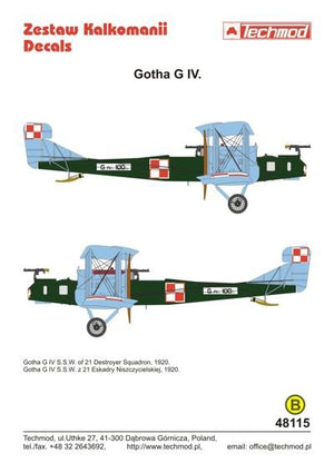 Techmod 48115 Gotha G IV 1/48