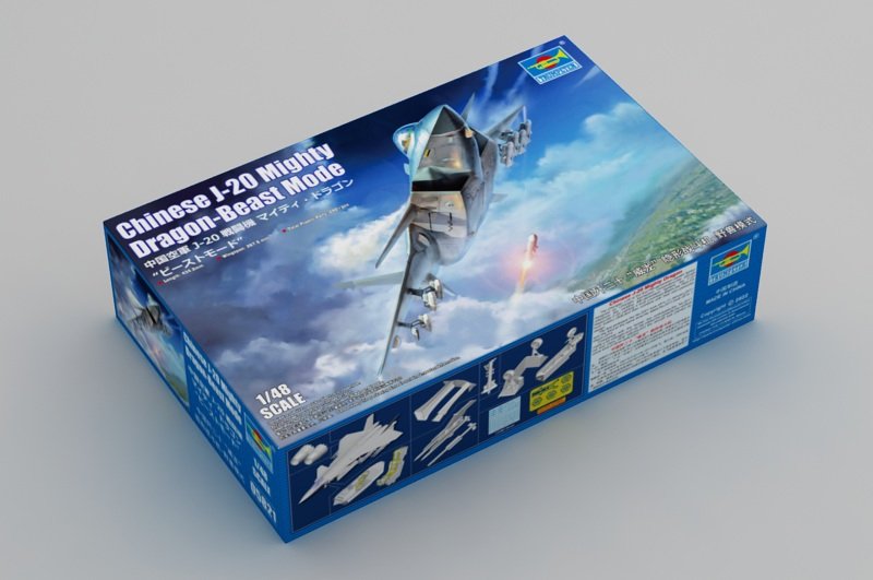 Trumpeter 05821 Chinese J-20 Mighty Dragon-Beast Mode 1/48 – Bild 2