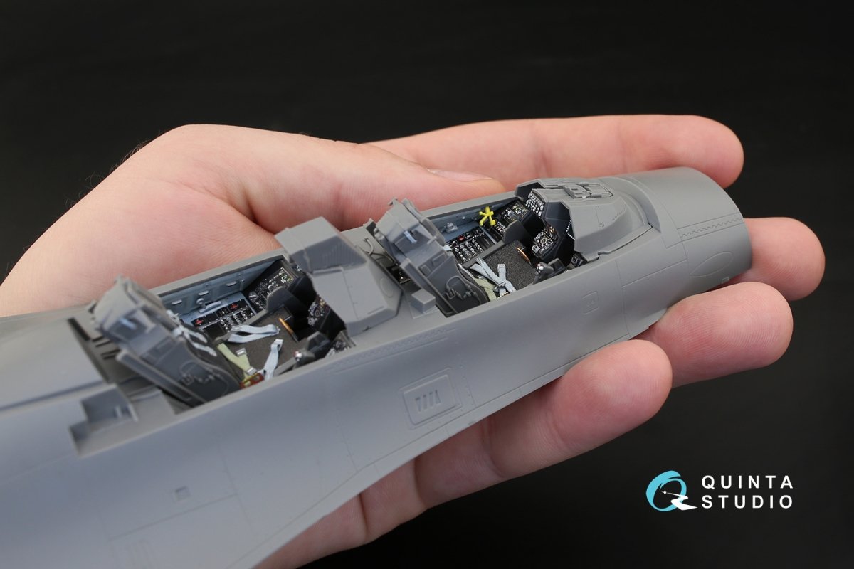 Intérieur imprimé en 3D et coloré sur papier décalcomanie Quinta Studio QD32031 F-16I (pour maquette Academy) 1/32 – image 9
