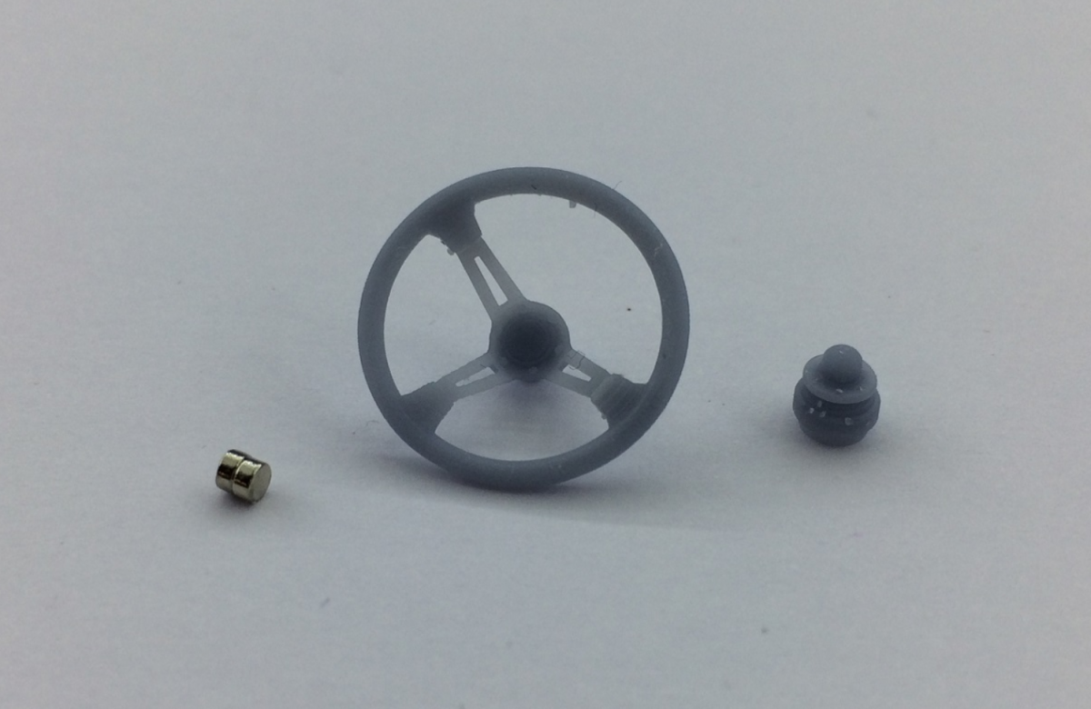 Yamamoto Model Parts YMPTUN23 Kierownica sportowa+naba quick release 1/24 – immagine 2