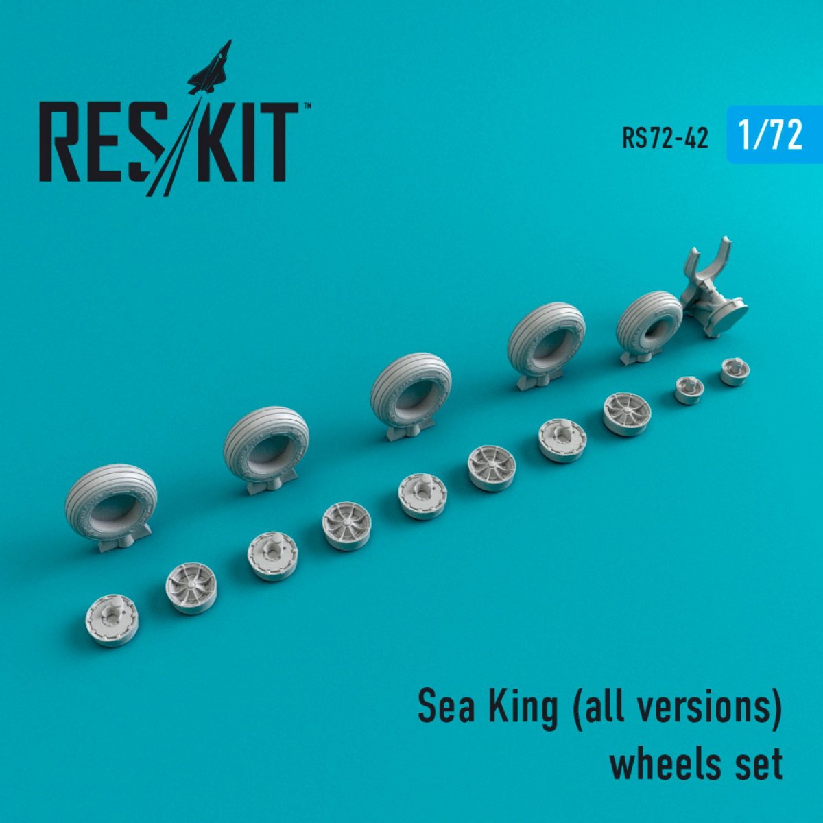 RESKIT RS72-0042 SEA KING (ALL VERSIONS) WHEELS SET 1/72