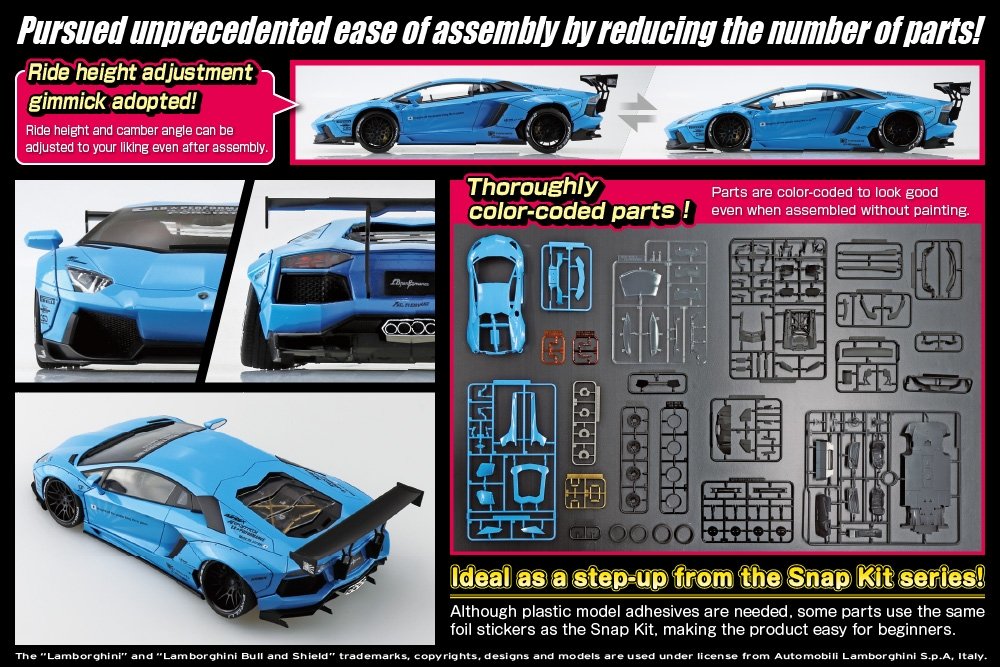 Aoshima 05989 LB-WORKS Lamborghini Aventador Ver.1 1/24 – immagine 2