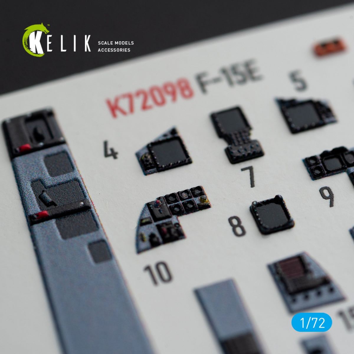 KELIK K72098 F-15E - interior 3D decals for GWH kit 1/72 – immagine 6