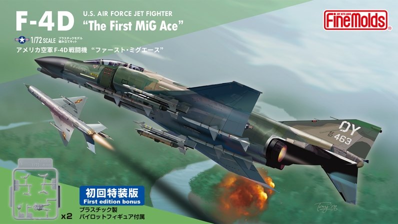 Fine Molds FP47S US AIR FORCE F-4D Jet Fighter Le premier as MiG 1/72
