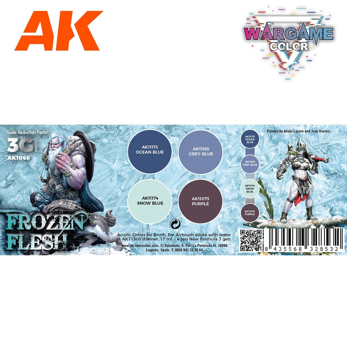 AK Interactive AK1066 WARGAME COLOR SET. FROZEN FLESH. 4x17 ml – Bild 2