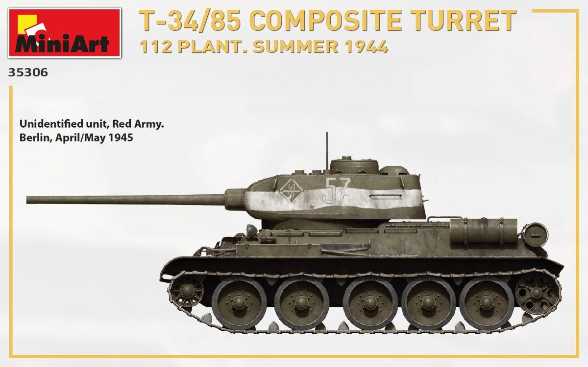 MiniArt 35306 T-34/85 COMPOSITE TURRET. 112 PLANT. SUMMER 1944 1/35 – immagine 13