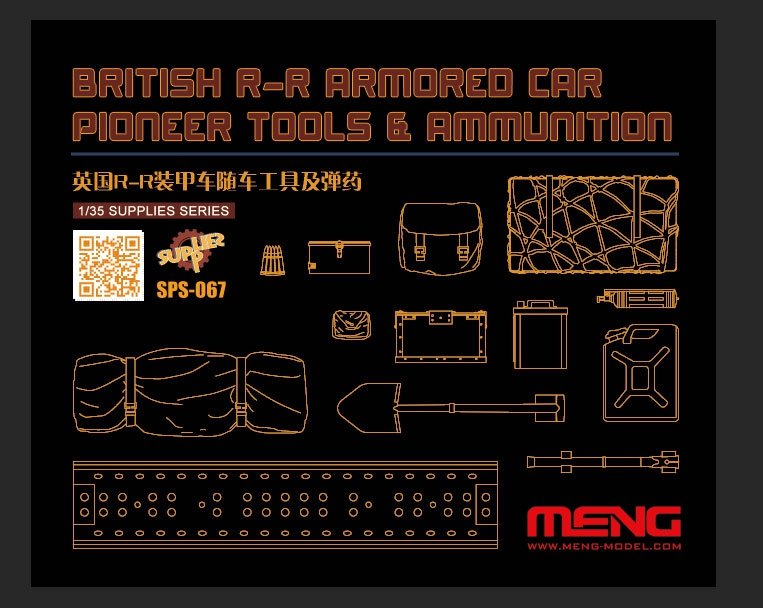 Meng Model SPS-067 British R-R Armour Car Pioneer Tools &amp;amp; Ammunition 1/35