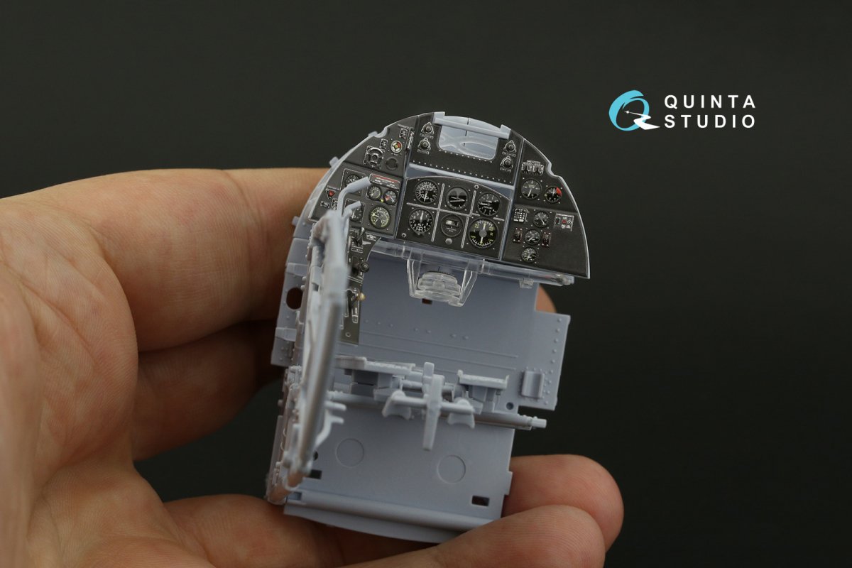 Quinta Studio QD24002 Hawker Typhoon (Car Door) 3D-Printed &amp;amp; coloured Interior on decal paper (Airfix) 1/24 – zdjęcie 3