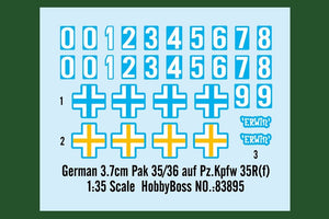 Hobby Boss 83895 German 3.7cm Pak 35/36 auf Pz.Kpfw 35R(f) 1/35 – immagine 2