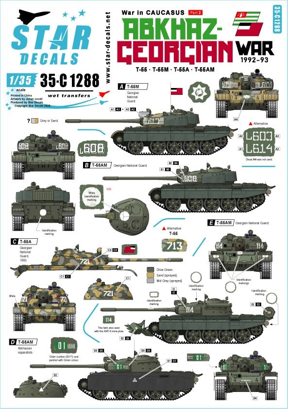 Star Decals 35-C1288 Guerre du Caucase 2 1/35