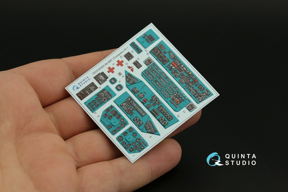 Quinta Studio QD35065 Mi-8MT 3D-Printed &amp;amp; coloured Interior on decal paper (Trumpeter) 1/35 – immagine 6