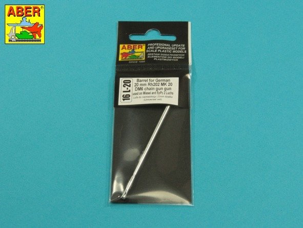 Canon Aber AB16L-20 16 L-20 pour canon allemand de 20 mm Rh202 MK 20 DM6 à l'échelle 1/16