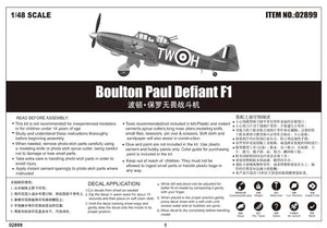 Trumpeter 02899 Boulton Paul Defiant F1 1/48 – Bild 2