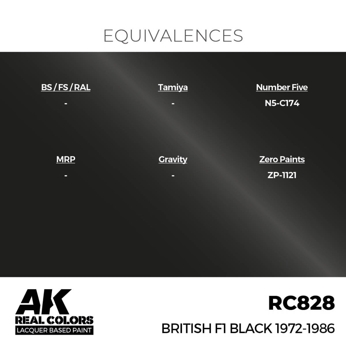 AK Interactive RC828 British F1 Black 1972-1986 17 ml – immagine 3