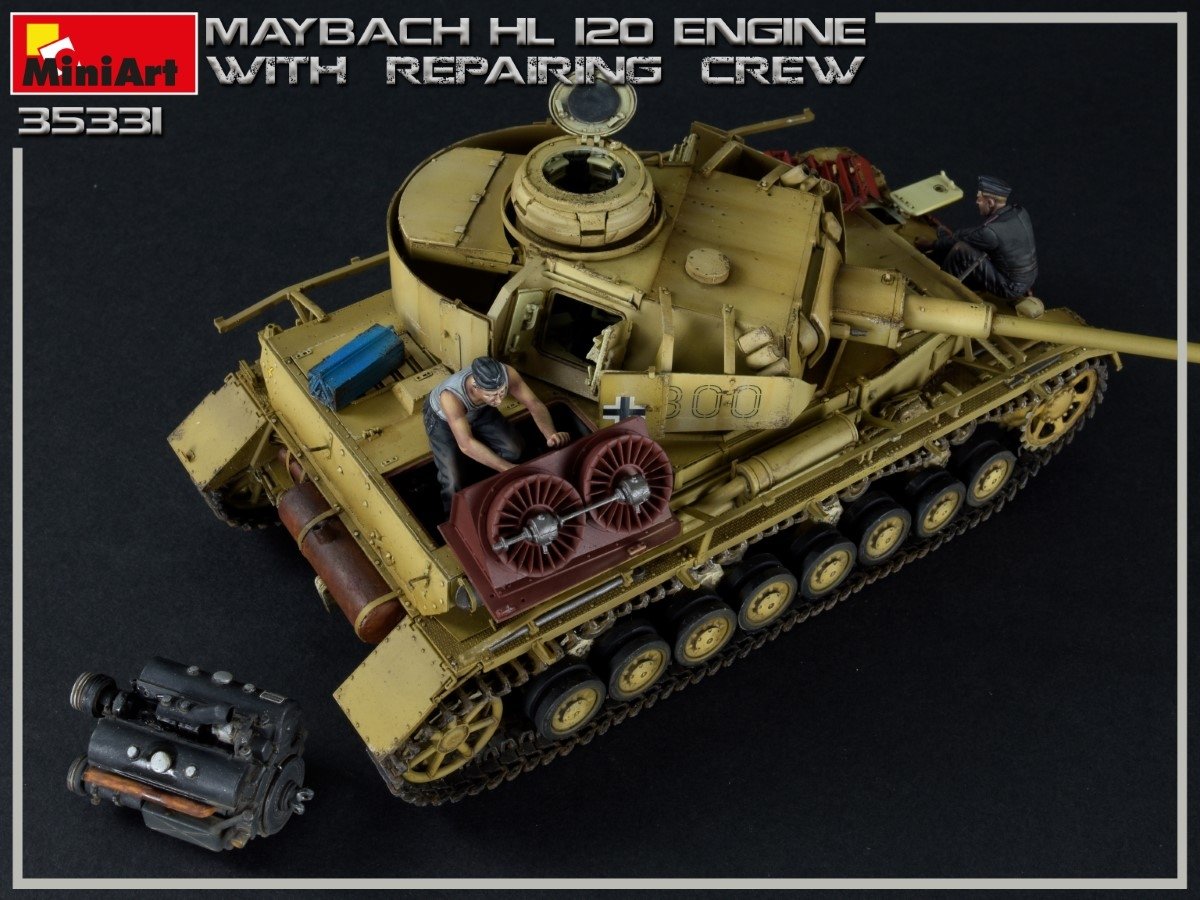 Miniart 35331 MAYBACH HL 120 ENGINE FOR PANZER III/IV FAMILY WITH REPAIR CREW 1/35 – Bild 14
