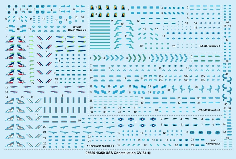 Trumpeter 05620 USS Constellation CV-64 1/350 – immagine 5