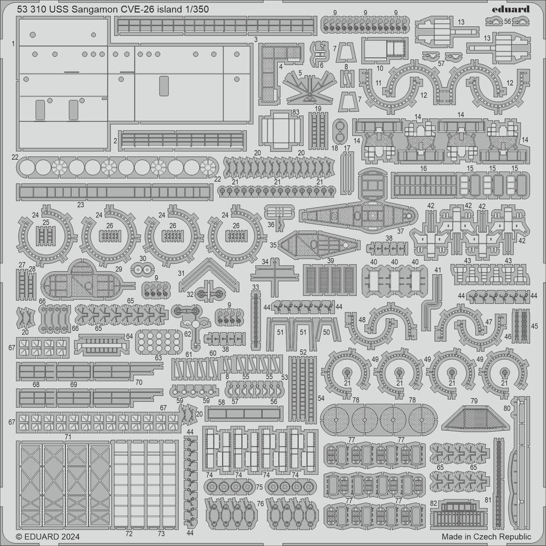 Eduard BIG5373 USS Sangamon CVE-26 TRUMPETER 1/350 – immagine 4