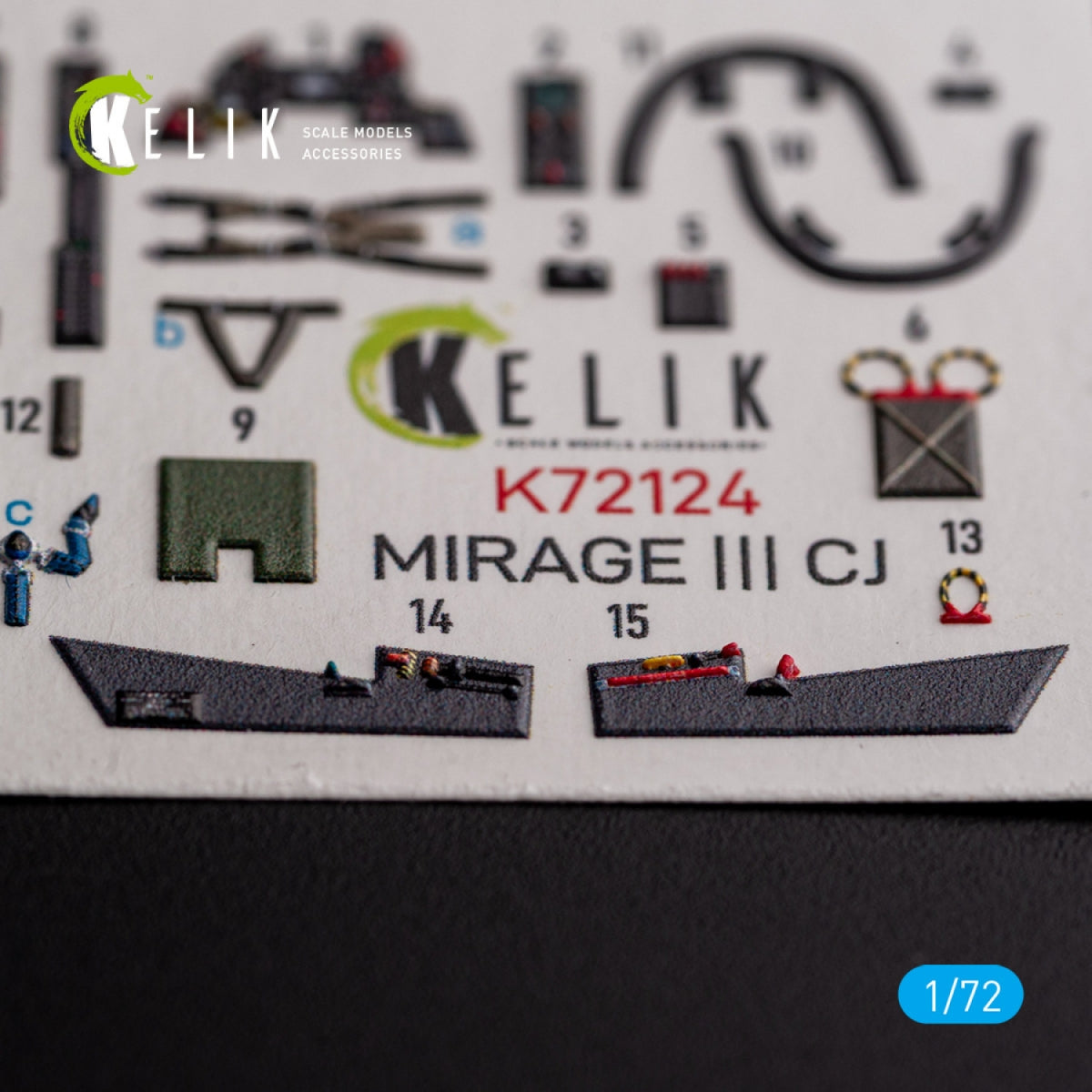 KELIK K72124 MIRAGE III CJ - interior 3D decals for SpecialHobby kit 1/72 – image 2