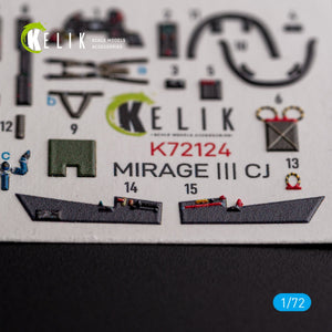 KELIK K72124 MIRAGE III CJ - interior 3D decals for SpecialHobby kit 1/72 – image 2