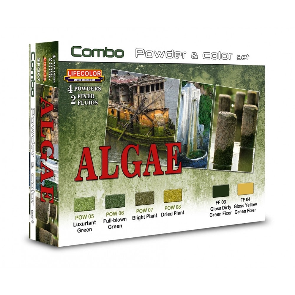 Lifecolor SPG07 Powder and Fixer set Algae 6x22ml