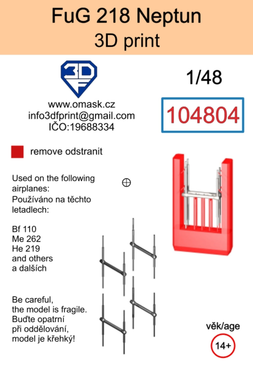 Omask 104804 FuG 218 Neptun (3D print) 1/48 – imagen 2